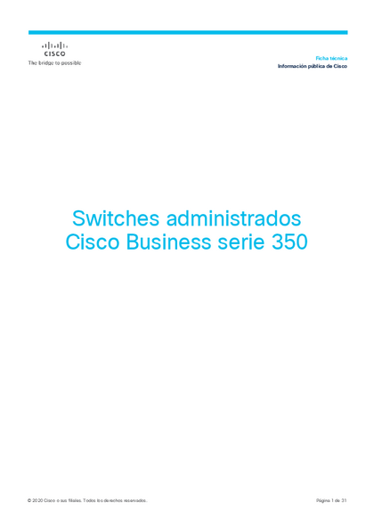 Switch Cisco CBS350-48P-4X 48 Puertos PoE Adm. Gigabit 4 SFP - PDF