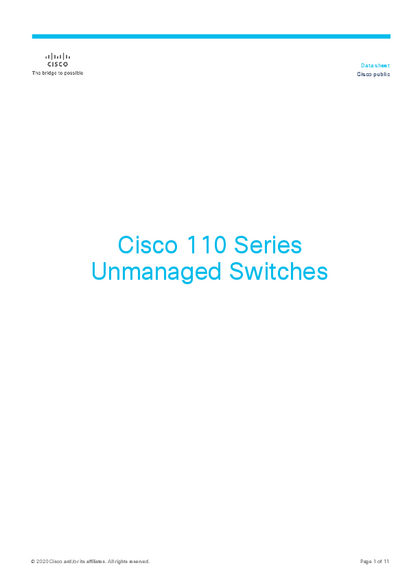 Switch Cisco SF110-24 24 Puertos No Adm. 10/100 - PDF