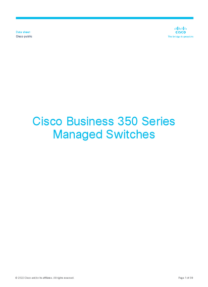 Switch Cisco CBS350-48P-4X 48 Puertos PoE Adm. Gigabit 4 SFP - PDF