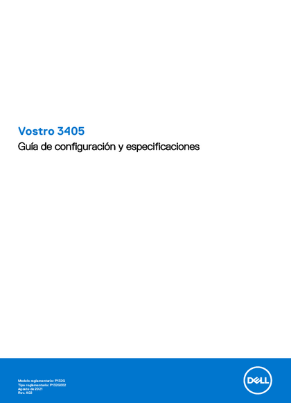 Notebook Dell Vostro 3405 Ryzen 5 8GB SSD 256GB - PDF